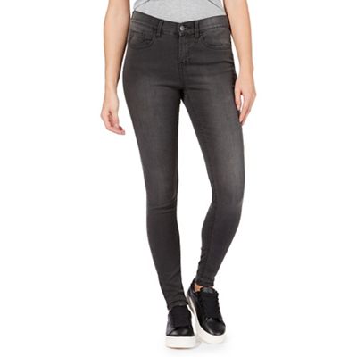 Dark grey 'Holly' supersoft ultra-stretch skinny jeans